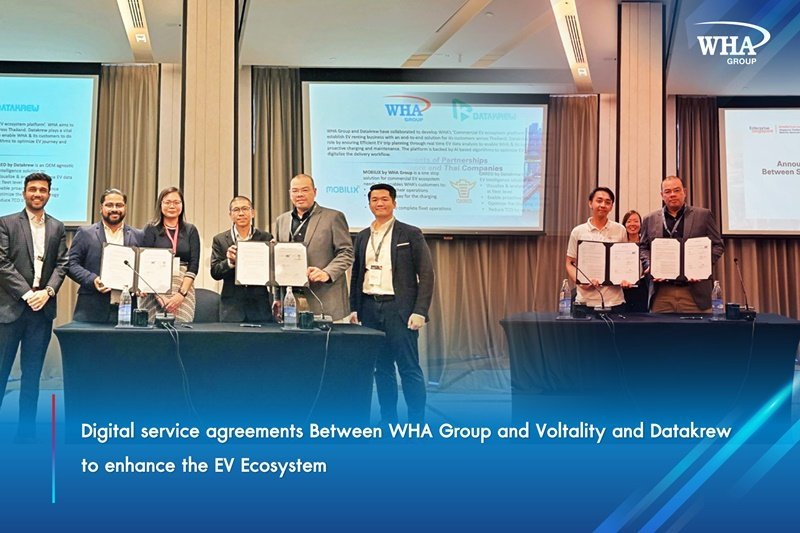 Digital service agreements Between WHA Group and Voltality and Datakrew to enhance the EV Ecosystem